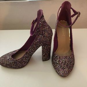JustFab Multi Glitter Pumps WIDE